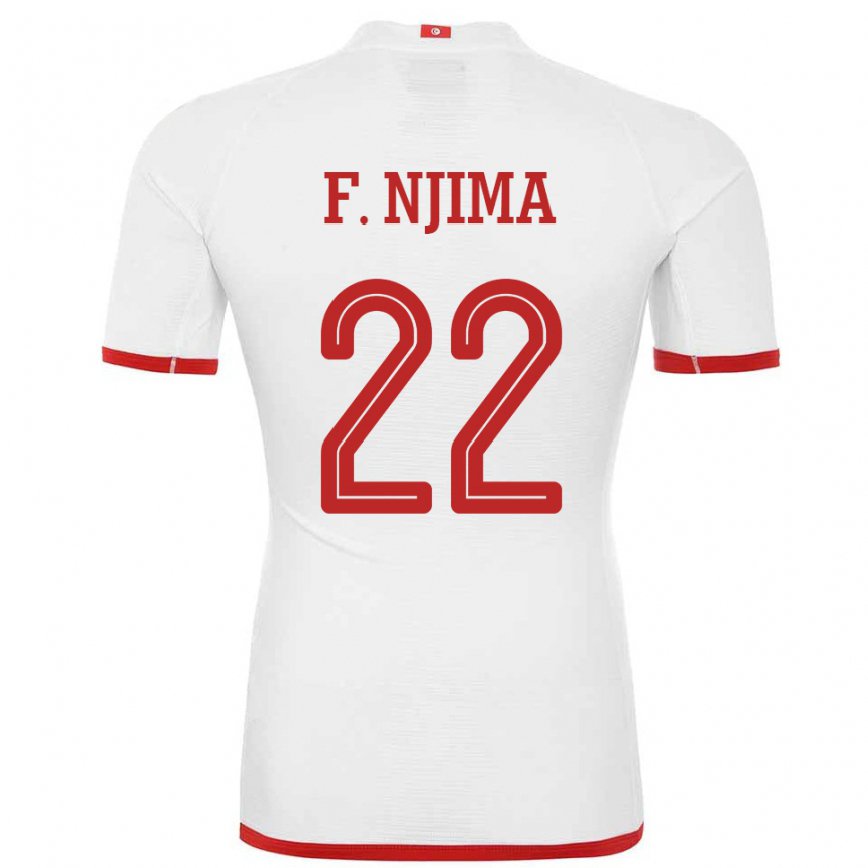 Hombre Camiseta Túnez Firas Ben Njima #22 Blanco 2ª Equipación 22-24 México