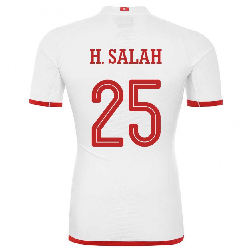 Hombre Camiseta Túnez Heni Ben Salah #25 Blanco 2ª Equipación 22-24 México