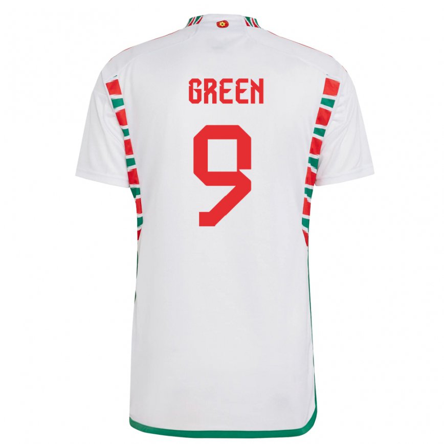 Hombre Camiseta Gales Kayleigh Green #9 Blanco 2ª Equipación 22-24 México