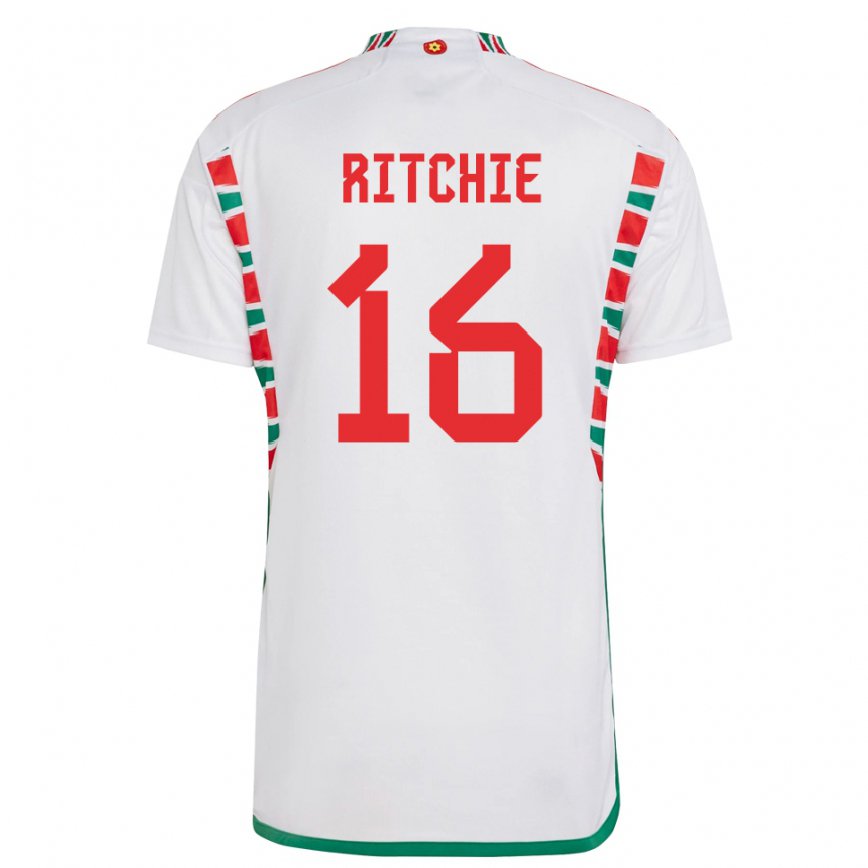 Hombre Camiseta Gales Amelia Ritchie #16 Blanco 2ª Equipación 22-24 México