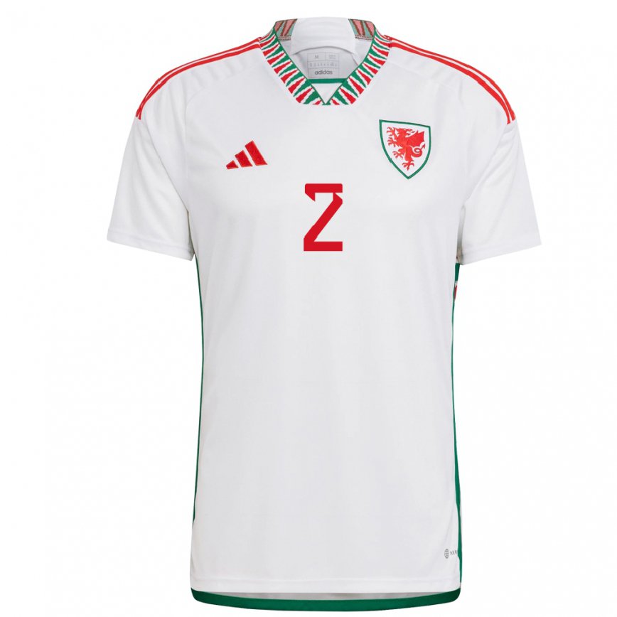 Hombre Camiseta Gales Alex Williams #2 Blanco 2ª Equipación 22-24 México