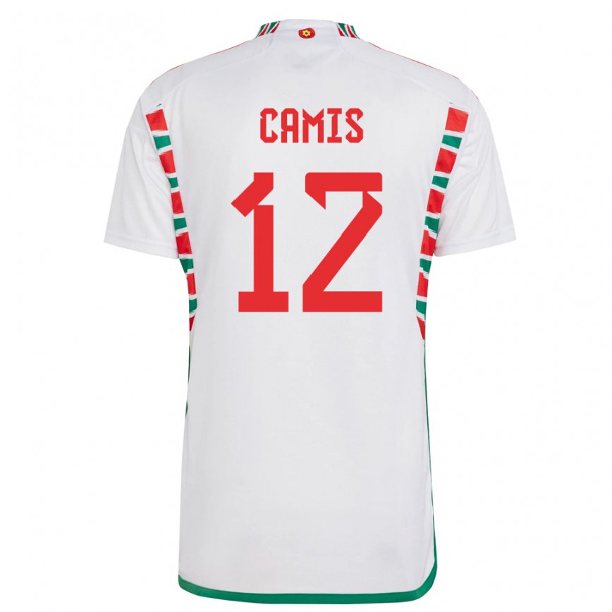 Hombre Camiseta Gales Oliver Camis #12 Blanco 2ª Equipación 22-24 México
