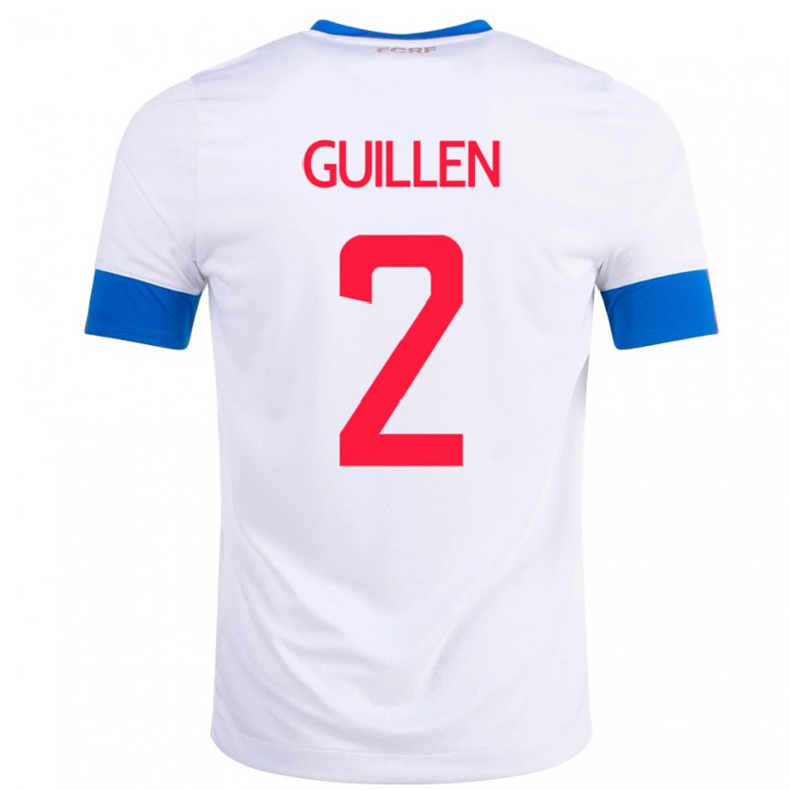 Hombre Camiseta Costa Rica Gabriela Guillen #2 Blanco 2ª Equipación 22-24 México