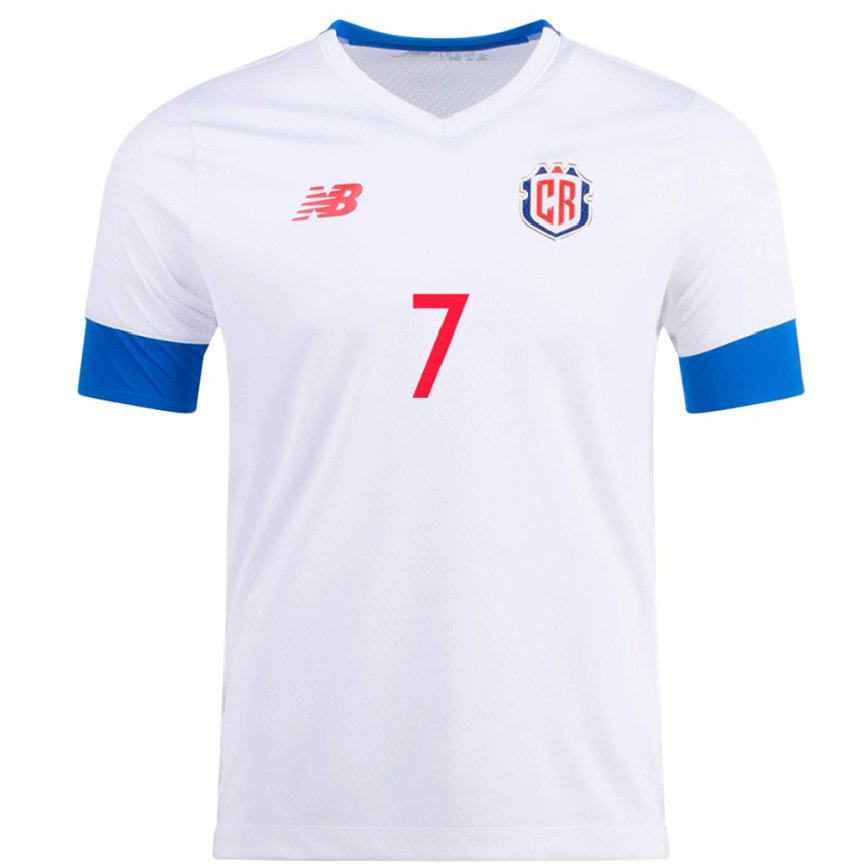Hombre Camiseta Costa Rica Melissa Herrera #7 Blanco 2ª Equipación 22-24 México