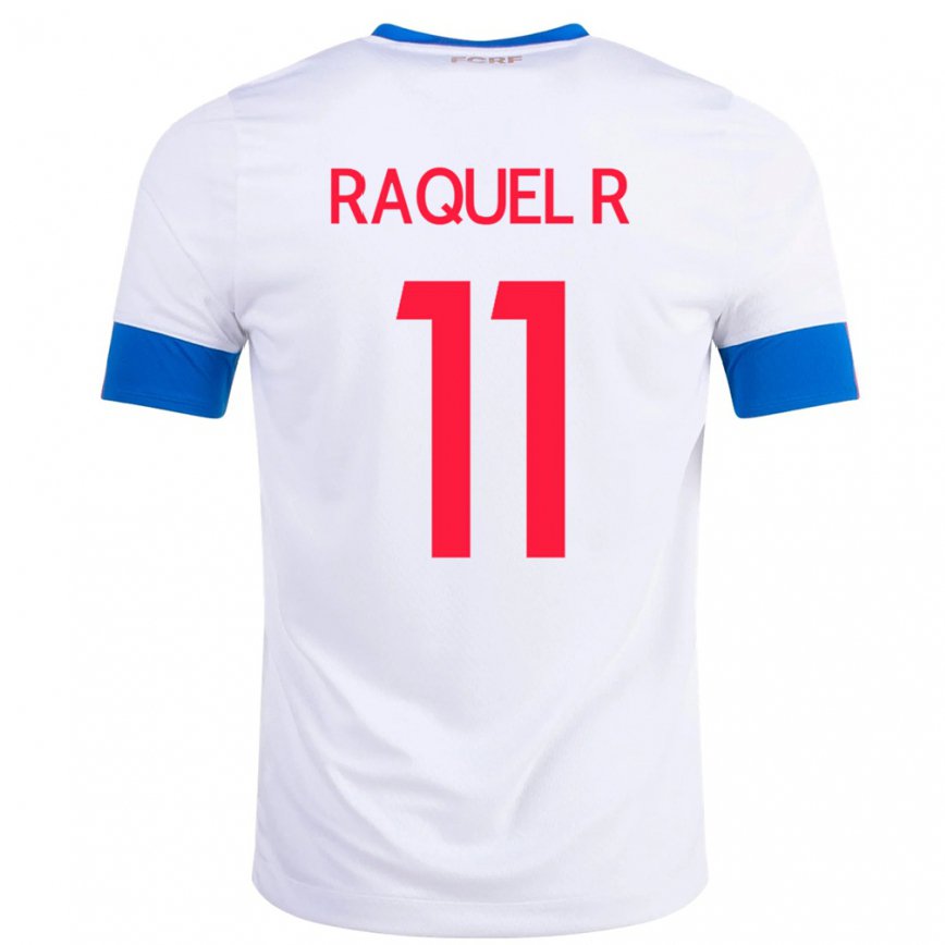 Hombre Camiseta Costa Rica Raquel Rodriguez #11 Blanco 2ª Equipación 22-24 México