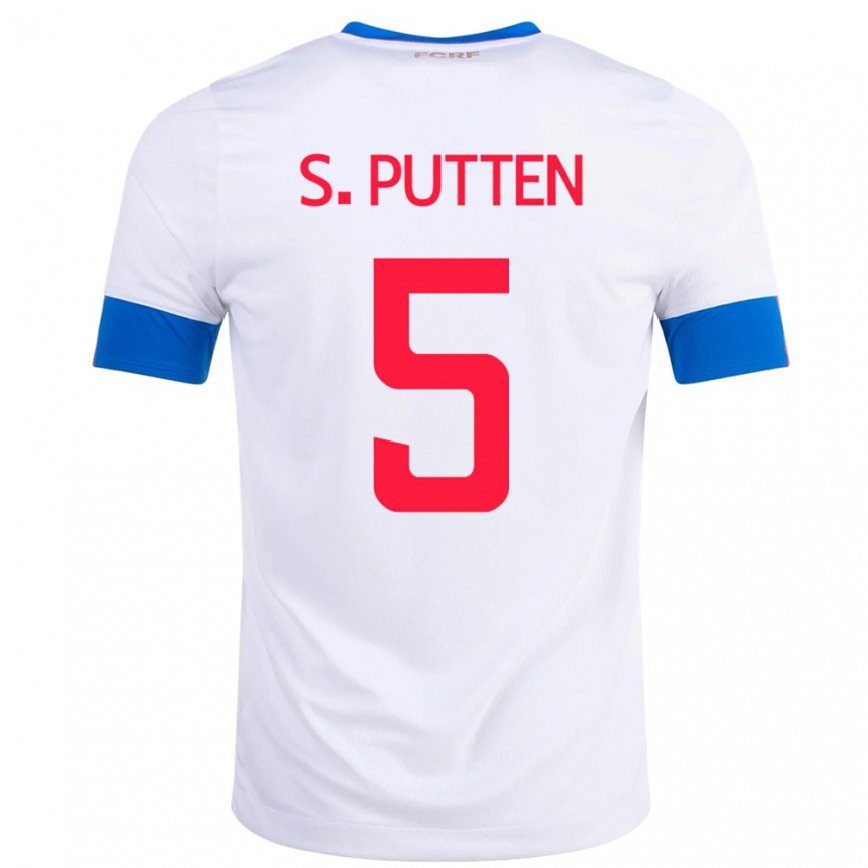Hombre Camiseta Costa Rica Santiago Van Der Putten #5 Blanco 2ª Equipación 22-24 México