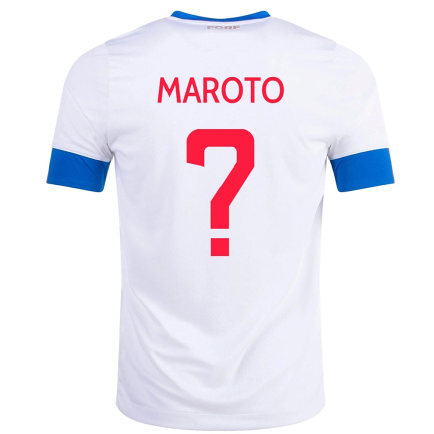 Hombre Camiseta Costa Rica Victor Maroto #0 Blanco 2ª Equipación 22-24 México