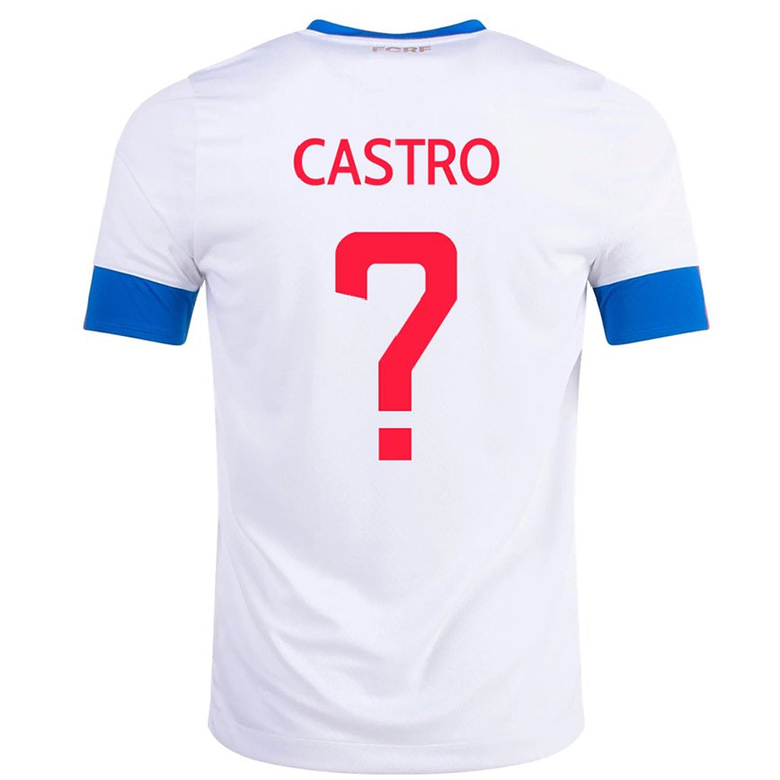 Hombre Camiseta Costa Rica Mathias Castro #0 Blanco 2ª Equipación 22-24 México