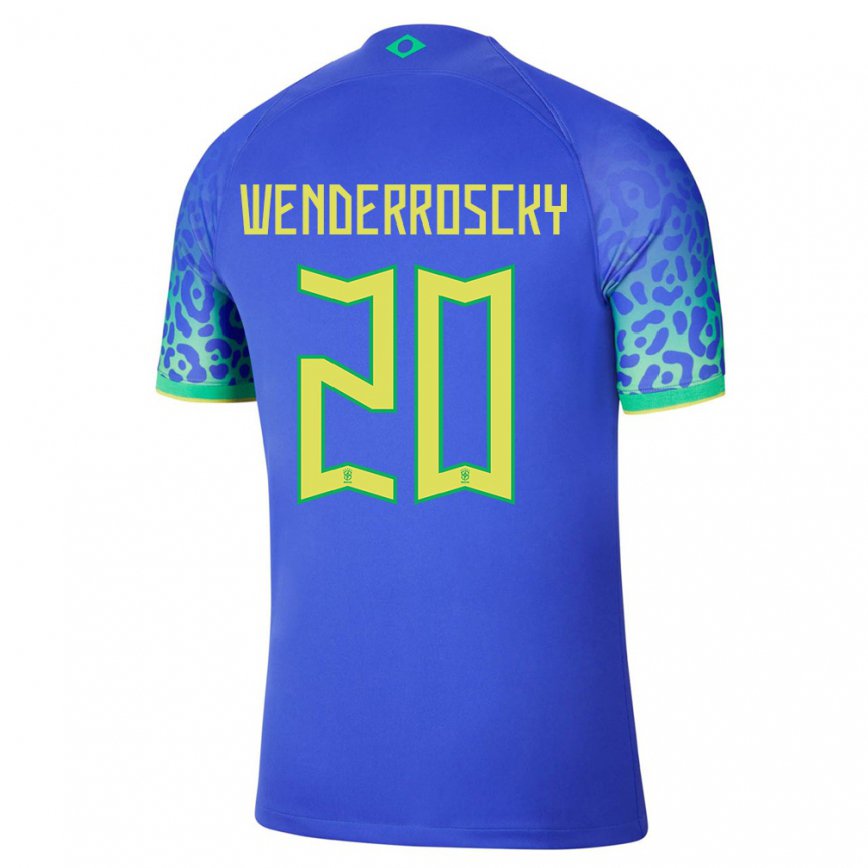 Hombre Camiseta Brasil Arthur Wenderroscky #20 Azul 2ª Equipación 22-24 México