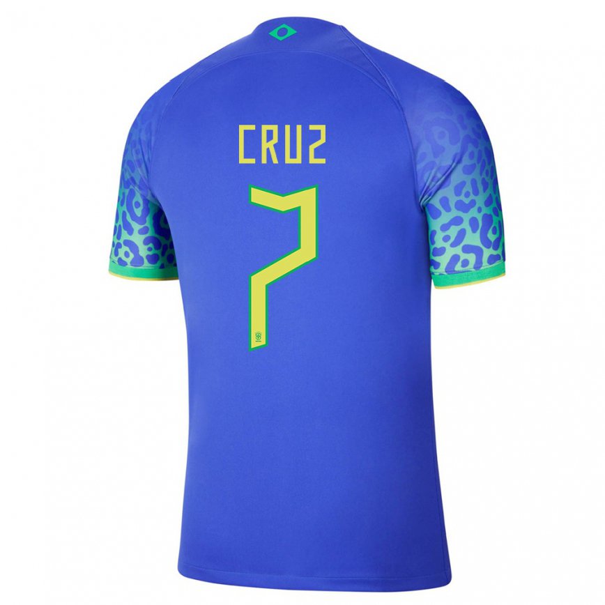 Hombre Camiseta Brasil Joao Cruz #7 Azul 2ª Equipación 22-24 México