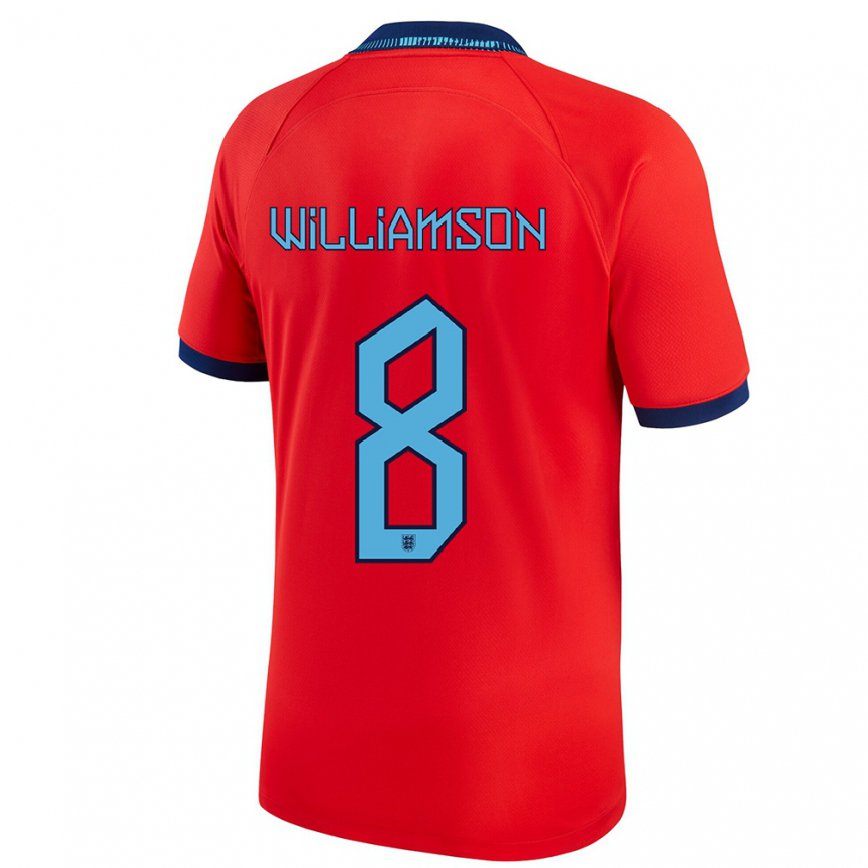 Hombre Camiseta Inglaterra Leah Williamson #8 Rojo 2ª Equipación 22-24 México