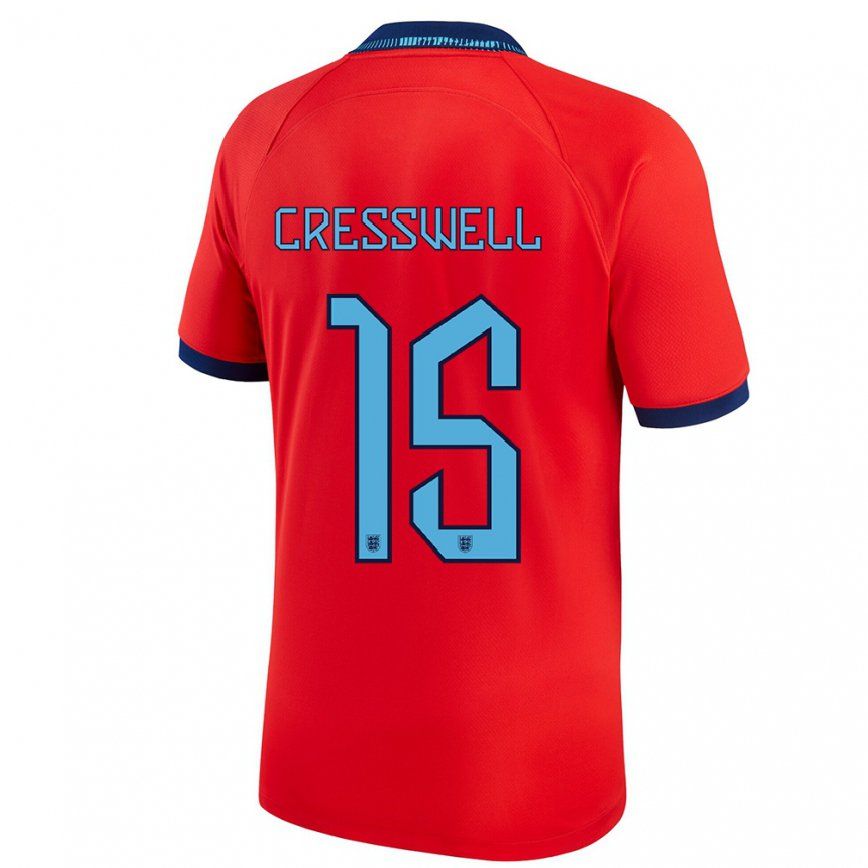 Hombre Camiseta Inglaterra Charlie Cresswell #15 Rojo 2ª Equipación 22-24 México