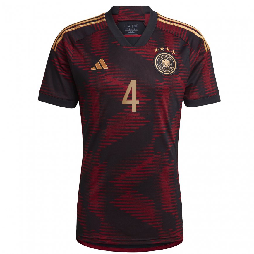 Hombre Camiseta Alemania Leonie Maier #4 Granate Negro 2ª Equipación 22-24 México