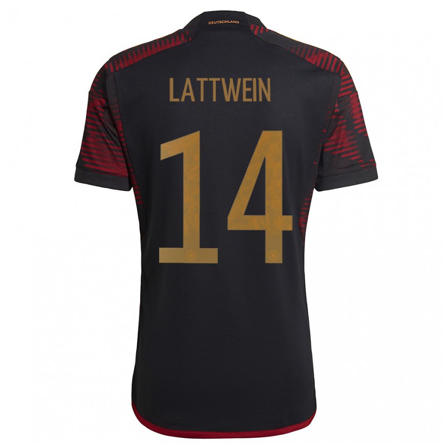 Hombre Camiseta Alemania Lena Lattwein #14 Granate Negro 2ª Equipación 22-24 México