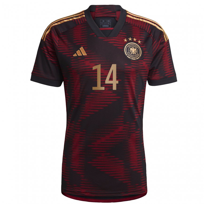 Hombre Camiseta Alemania Lena Lattwein #14 Granate Negro 2ª Equipación 22-24 México