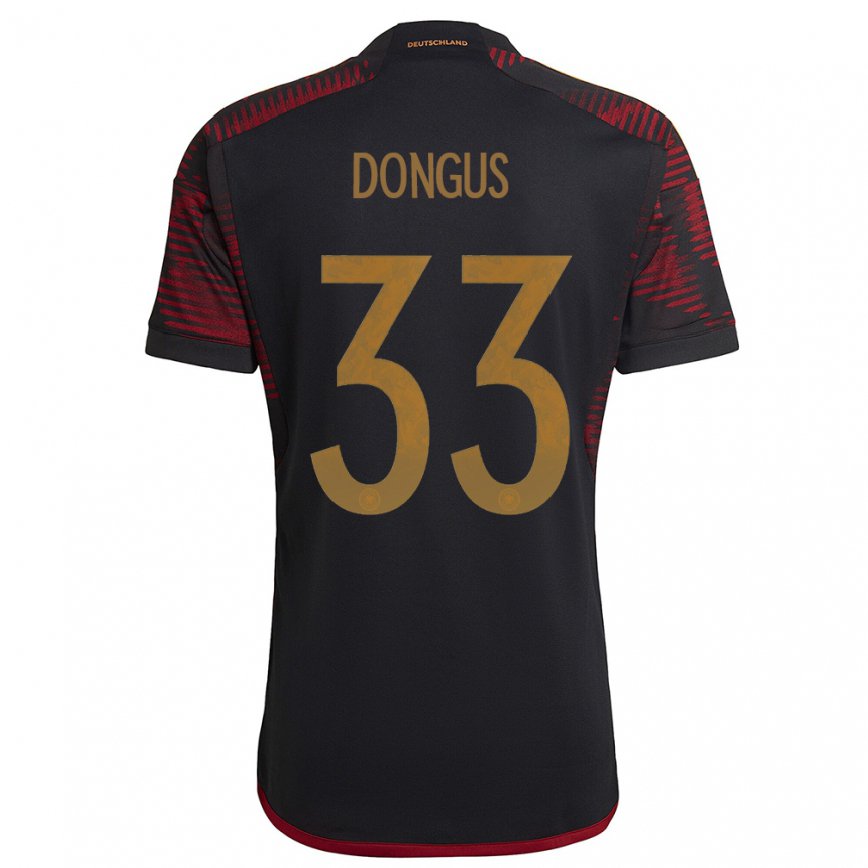Hombre Camiseta Alemania Fabienne Dongus #33 Granate Negro 2ª Equipación 22-24 México