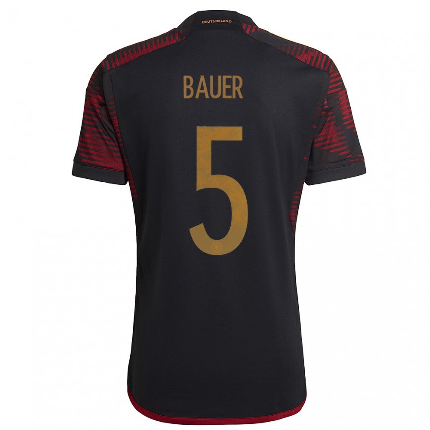Hombre Camiseta Alemania Maximilian Bauer #5 Granate Negro 2ª Equipación 22-24 México