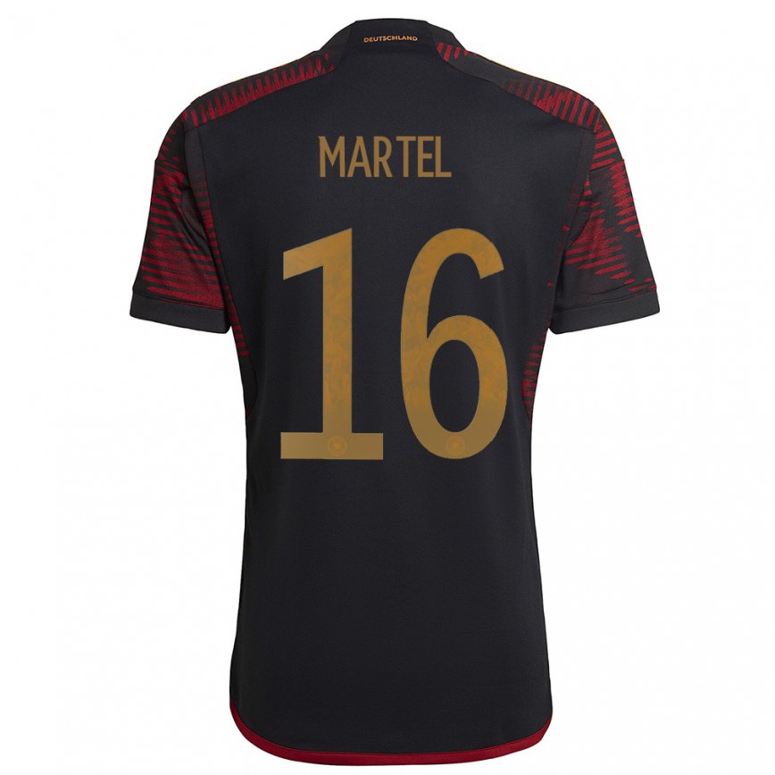Hombre Camiseta Alemania Eric Martel #16 Granate Negro 2ª Equipación 22-24 México