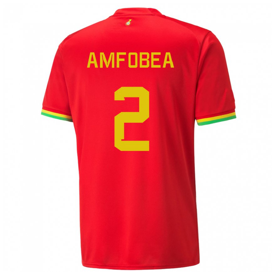 Hombre Camiseta Ghana Gladys Amfobea #2 Rojo 2ª Equipación 22-24 México