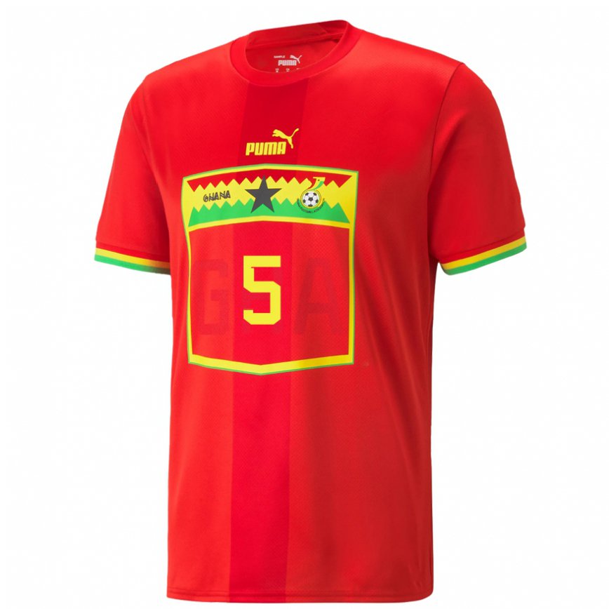 Hombre Camiseta Ghana Grace Asantewaa #5 Rojo 2ª Equipación 22-24 México