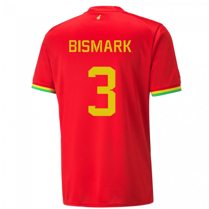 Hombre Camiseta Ghana Anim Bismark #3 Rojo 2ª Equipación 22-24 México
