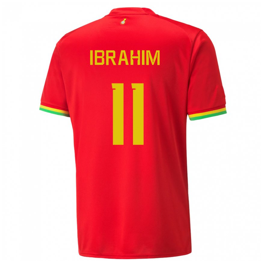 Hombre Camiseta Ghana Zubairu Ibrahim #11 Rojo 2ª Equipación 22-24 México