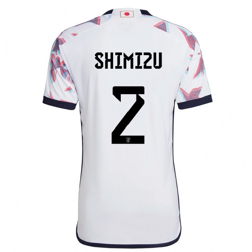 Hombre Camiseta Japón Risa Shimizu #2 Blanco 2ª Equipación 22-24 México