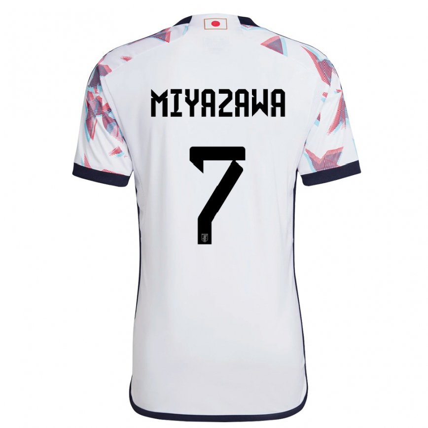 Hombre Camiseta Japón Hinata Miyazawa #7 Blanco 2ª Equipación 22-24 México
