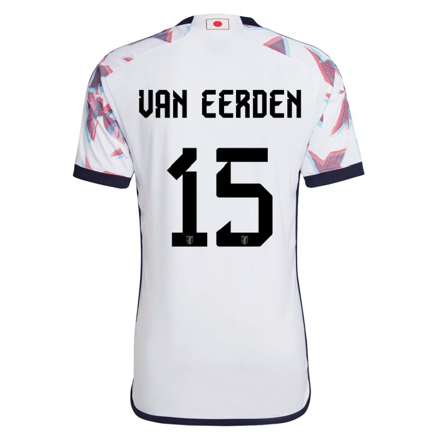 Hombre Camiseta Japón Shawn Van Eerden #15 Blanco 2ª Equipación 22-24 México
