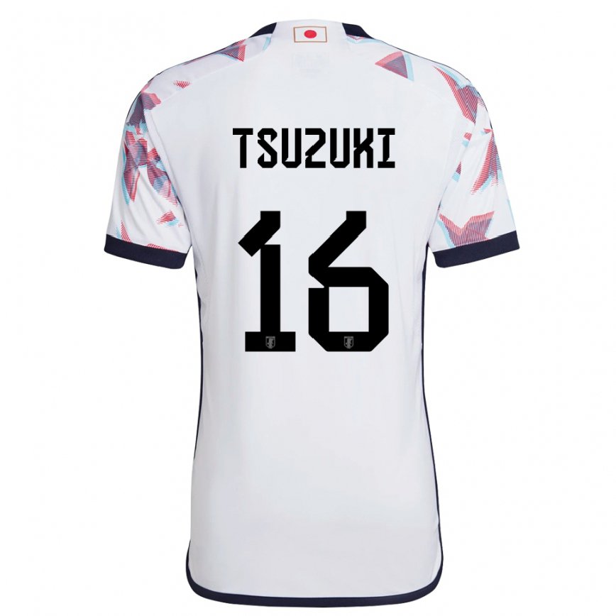 Hombre Camiseta Japón Shunta Tsuzuki #16 Blanco 2ª Equipación 22-24 México