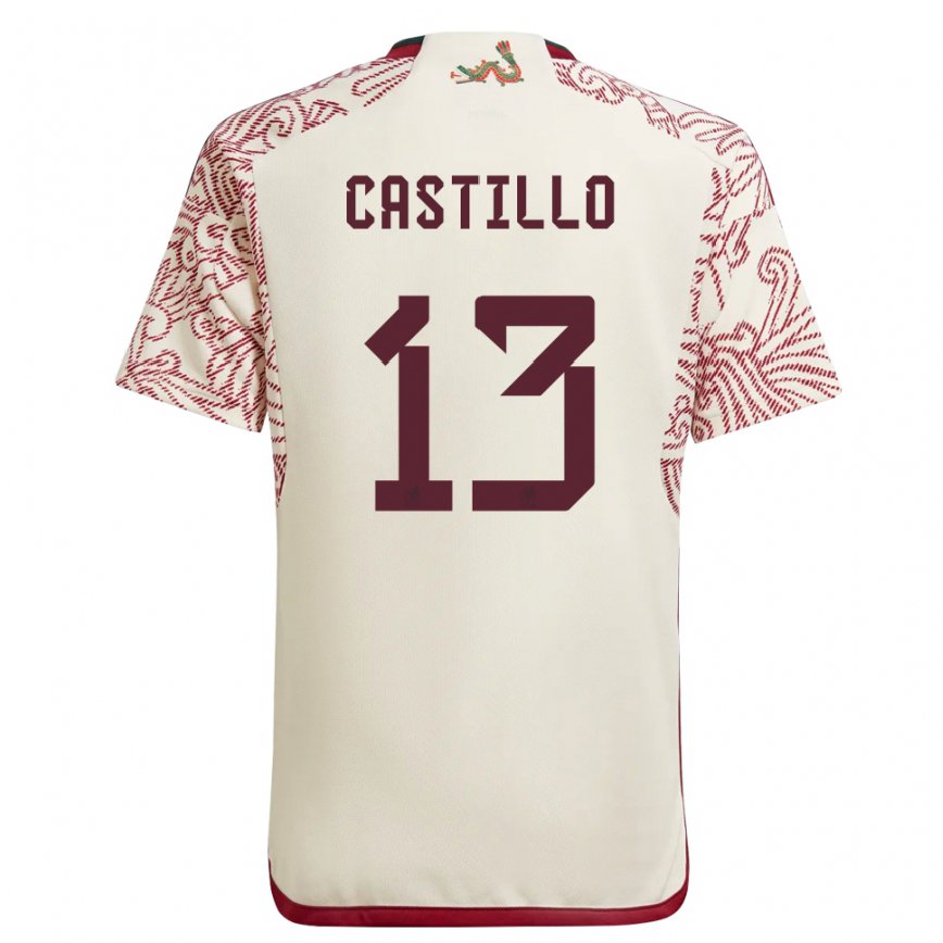 Hombre Camiseta México Jose Castillo #13 Maravilla Blanco Rojo 2ª Equipación 22-24 México