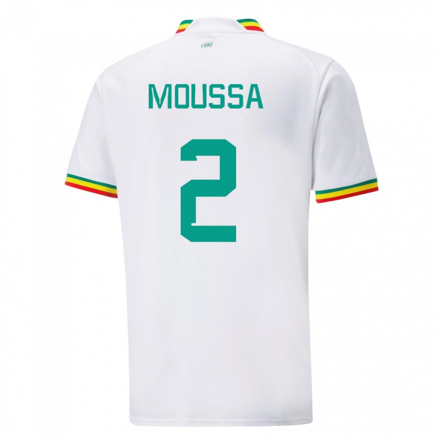 Mujer Camiseta Senegal Moussa N Diaye #2 Blanco 1ª Equipación 22-24 México