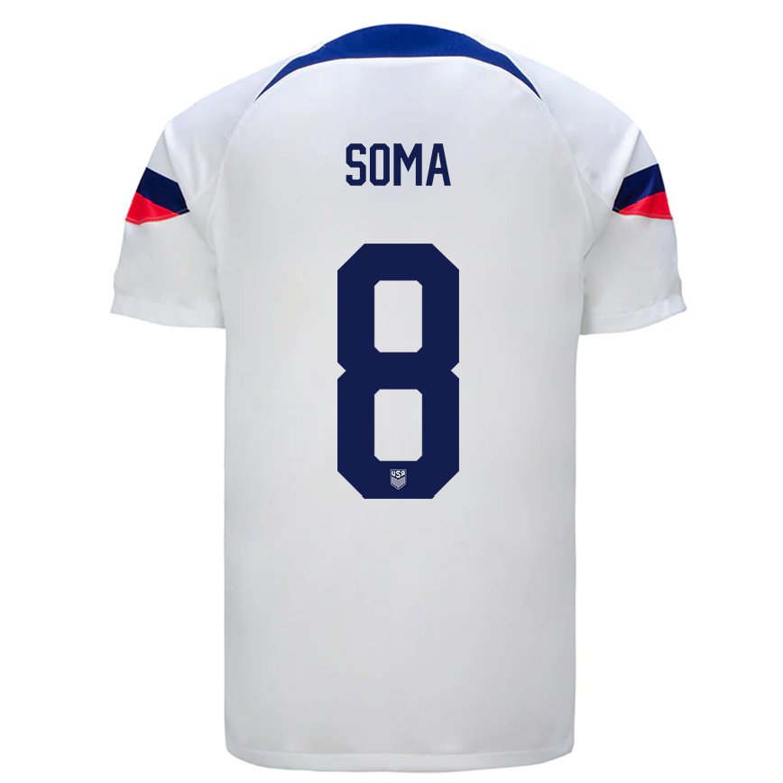 Mujer Camiseta Estados Unidos Pedro Soma #8 Blanco 1ª Equipación 22-24 México