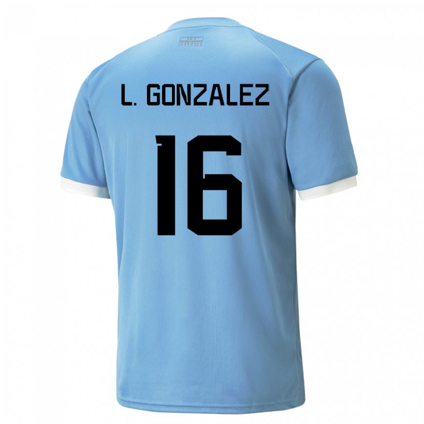 Mujer Camiseta Uruguay Lorena Gonzalez #16 Azul 1ª Equipación 22-24 México