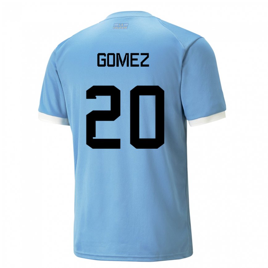Mujer Camiseta Uruguay Luciana Gomez #20 Azul 1ª Equipación 22-24 México