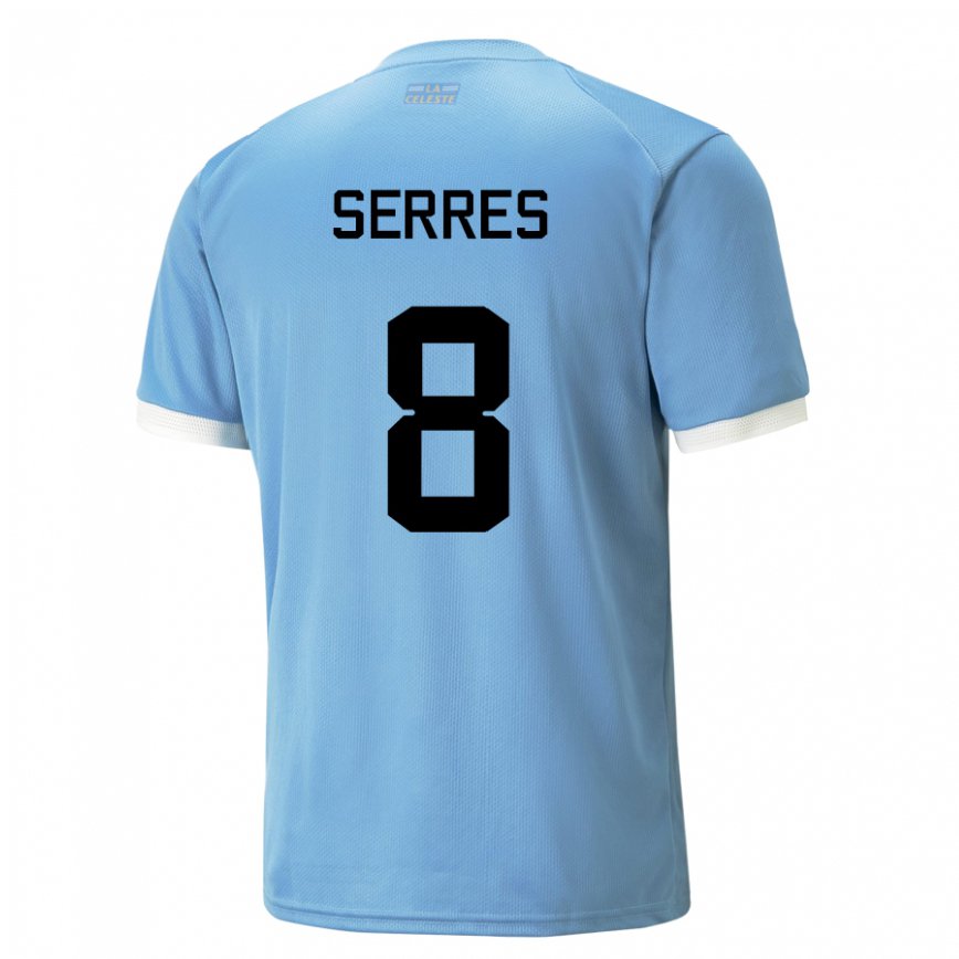 Mujer Camiseta Uruguay Felipe Serres #8 Azul 1ª Equipación 22-24 México