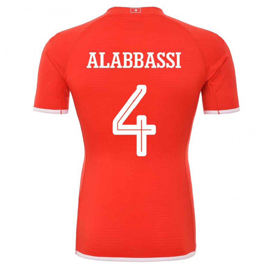 Mujer Camiseta Túnez Chaima Alabbassi #4 Rojo 1ª Equipación 22-24 México
