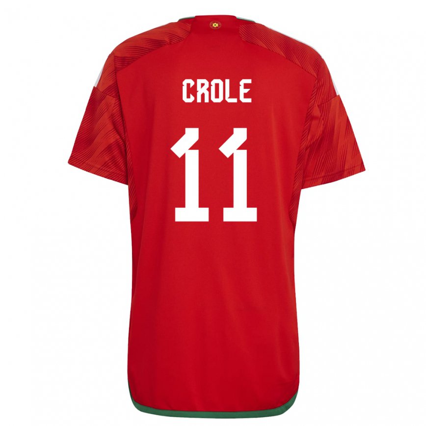 Mujer Camiseta Gales James Crole #11 Rojo 1ª Equipación 22-24 México