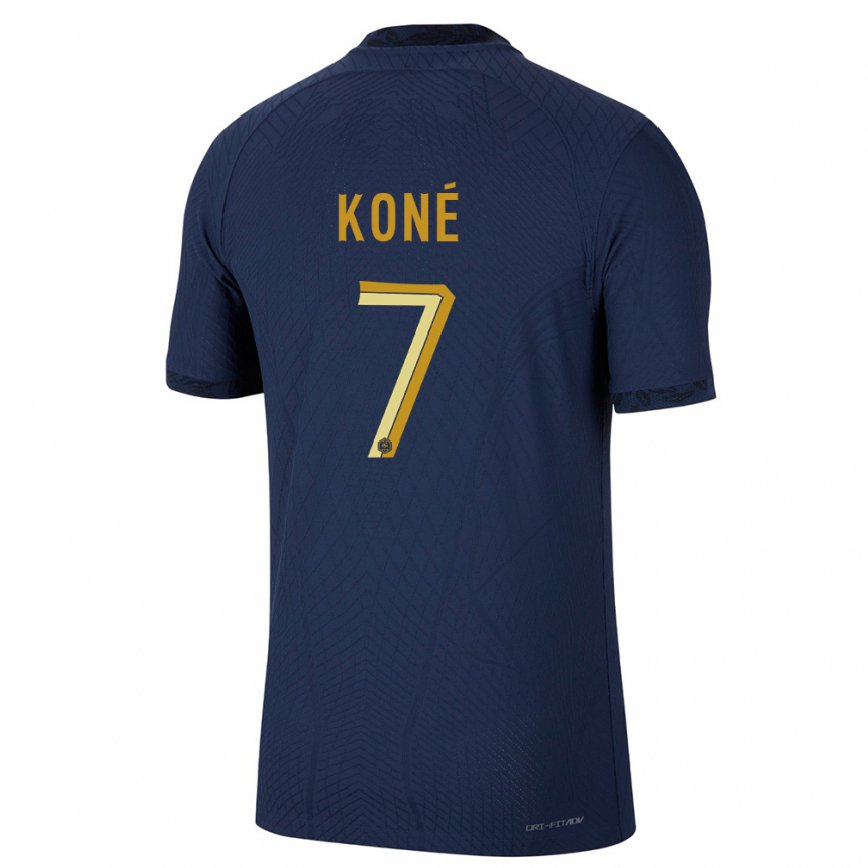 Mujer Camiseta Francia Kouadio Kone #7 Azul Marino 1ª Equipación 22-24 México