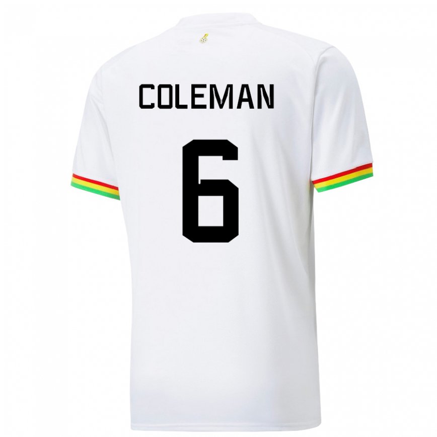 Mujer Camiseta Ghana Ellen Coleman #6 Blanco 1ª Equipación 22-24 México