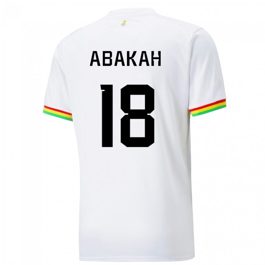 Mujer Camiseta Ghana Philomena Abakah #18 Blanco 1ª Equipación 22-24 México