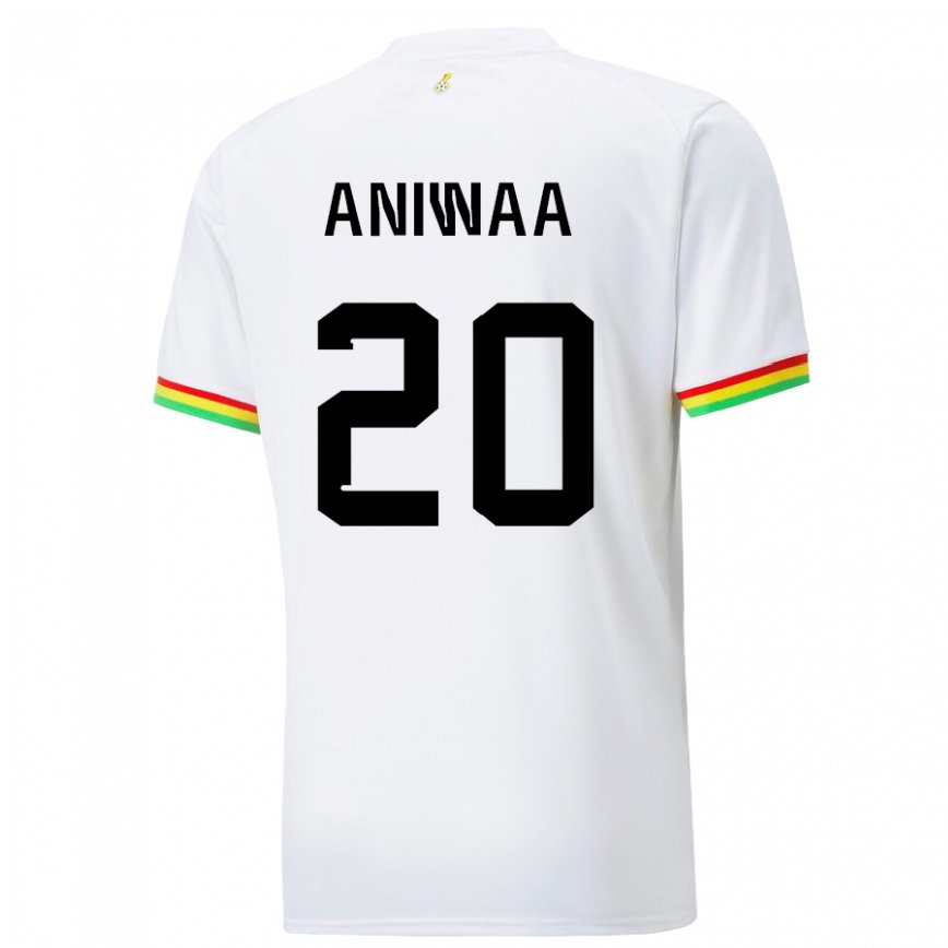 Mujer Camiseta Ghana Louisa Aniwaa #20 Blanco 1ª Equipación 22-24 México