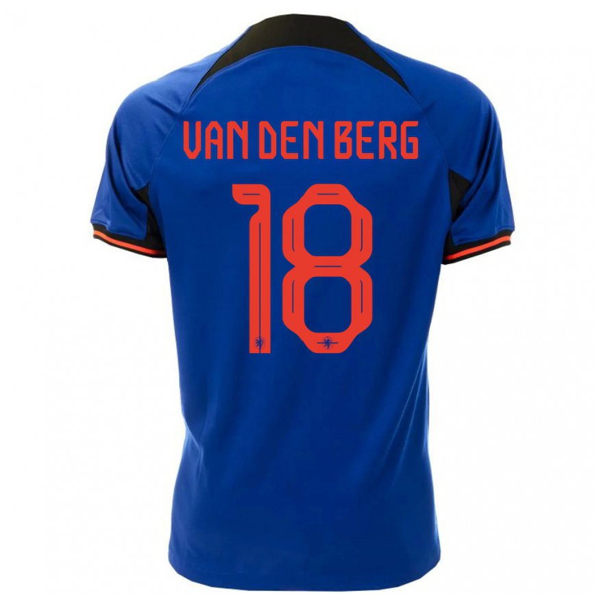 Mujer Camiseta Países Bajos Rav Van Den Berg #18 Azul Real 2ª Equipación 22-24 México