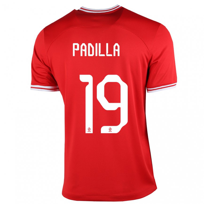 Mujer Camiseta Polonia Natalia Padilla #19 Rojo 2ª Equipación 22-24 México