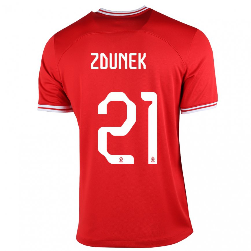 Mujer Camiseta Polonia Emilia Zdunek #21 Rojo 2ª Equipación 22-24 México
