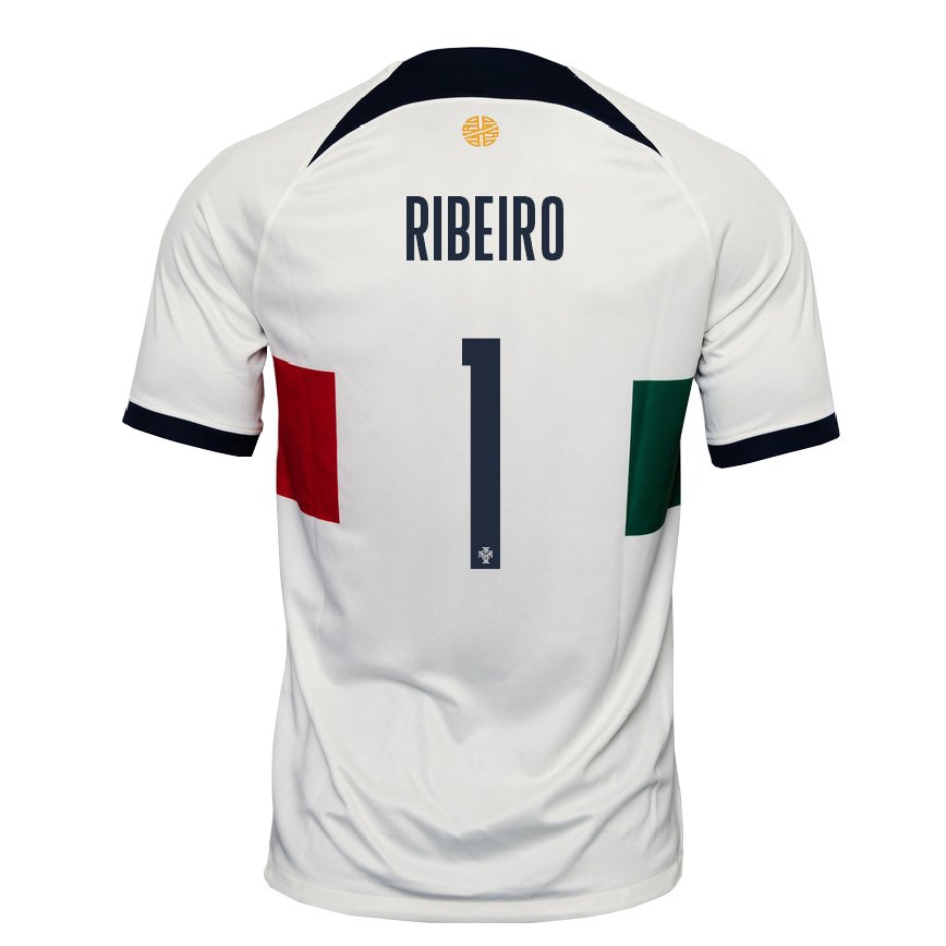 Mujer Camiseta Portugal Goncalo Ribeiro #1 Blanco 2ª Equipación 22-24 México