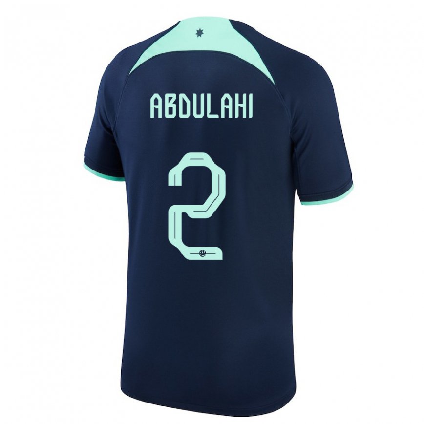 Mujer Camiseta Australia Idrus Abdulahi #2 Azul Oscuro 2ª Equipación 22-24 México