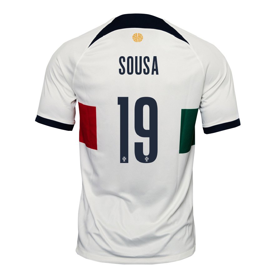 Mujer Camiseta Portugal Goncalo Sousa #19 Blanco 2ª Equipación 22-24 México