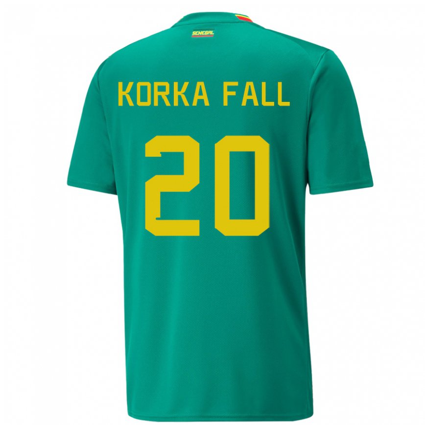 Mujer Camiseta Senegal Korka Fall #20 Verde 2ª Equipación 22-24 México