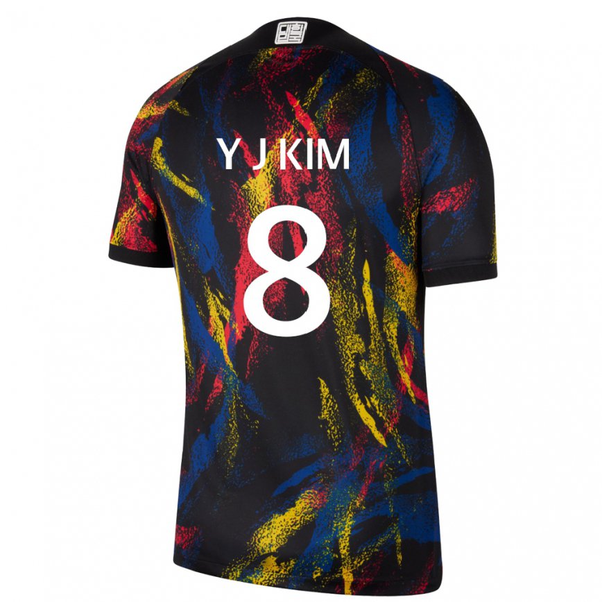 Mujer Camiseta Corea Del Sur Kim Yun Ji #8 Multicolor 2ª Equipación 22-24 México